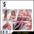 Superbe manteau en soie en émeraude à fleurs de style chinois 90x90 foulard taille grande